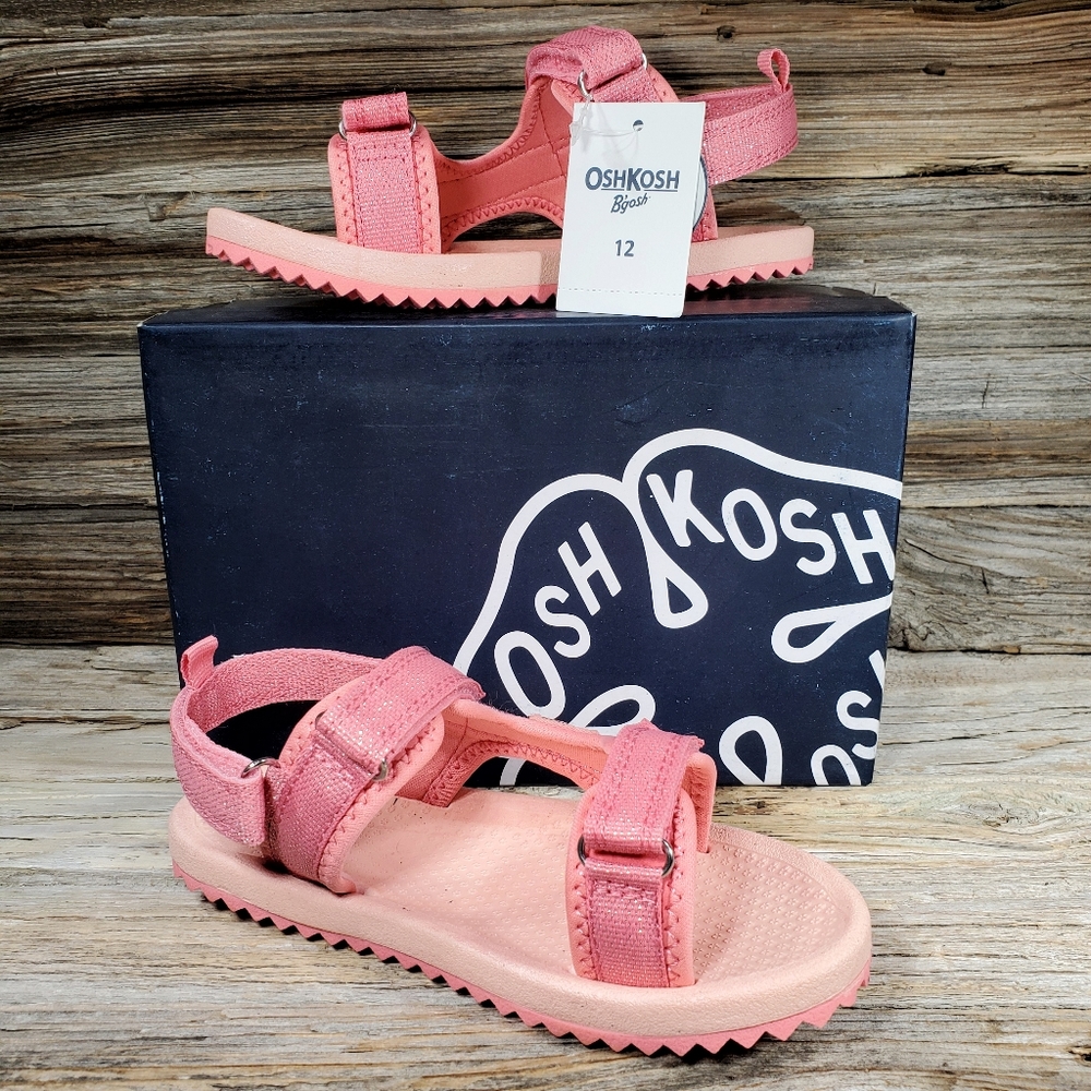 Oshkosh Toddler Girls Stitch Rose Sandals Thongs - Picture 1 of 7